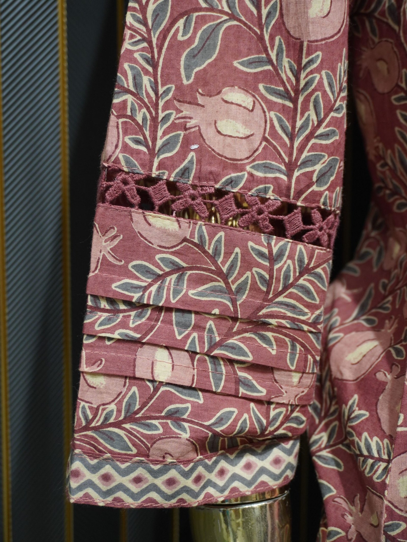 Printed Kurti Set with Dupatta (Dusty Pink) - Image 6