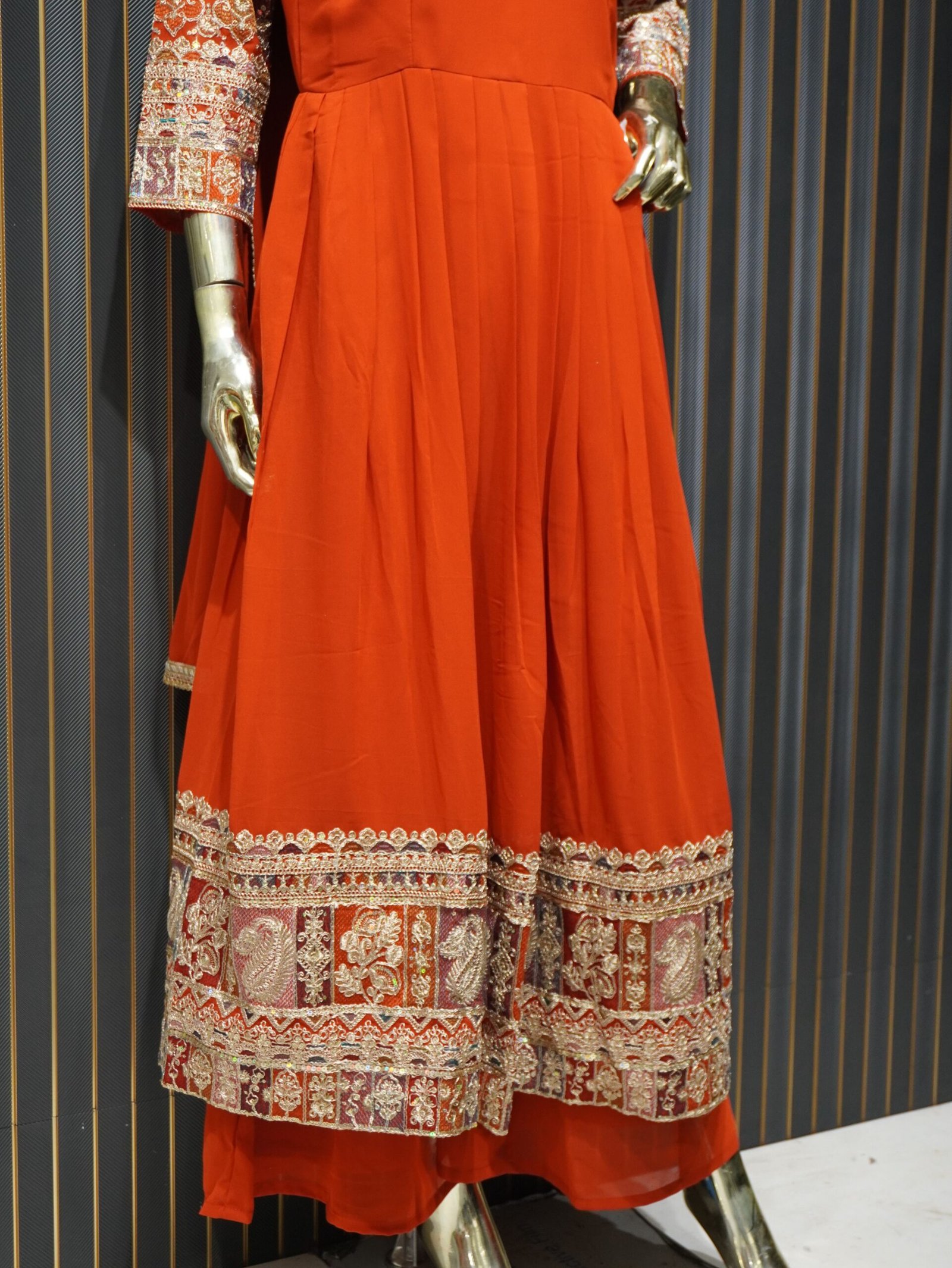 Anarkali Suit (Orange) | Elegant Festive Wear - Image 6