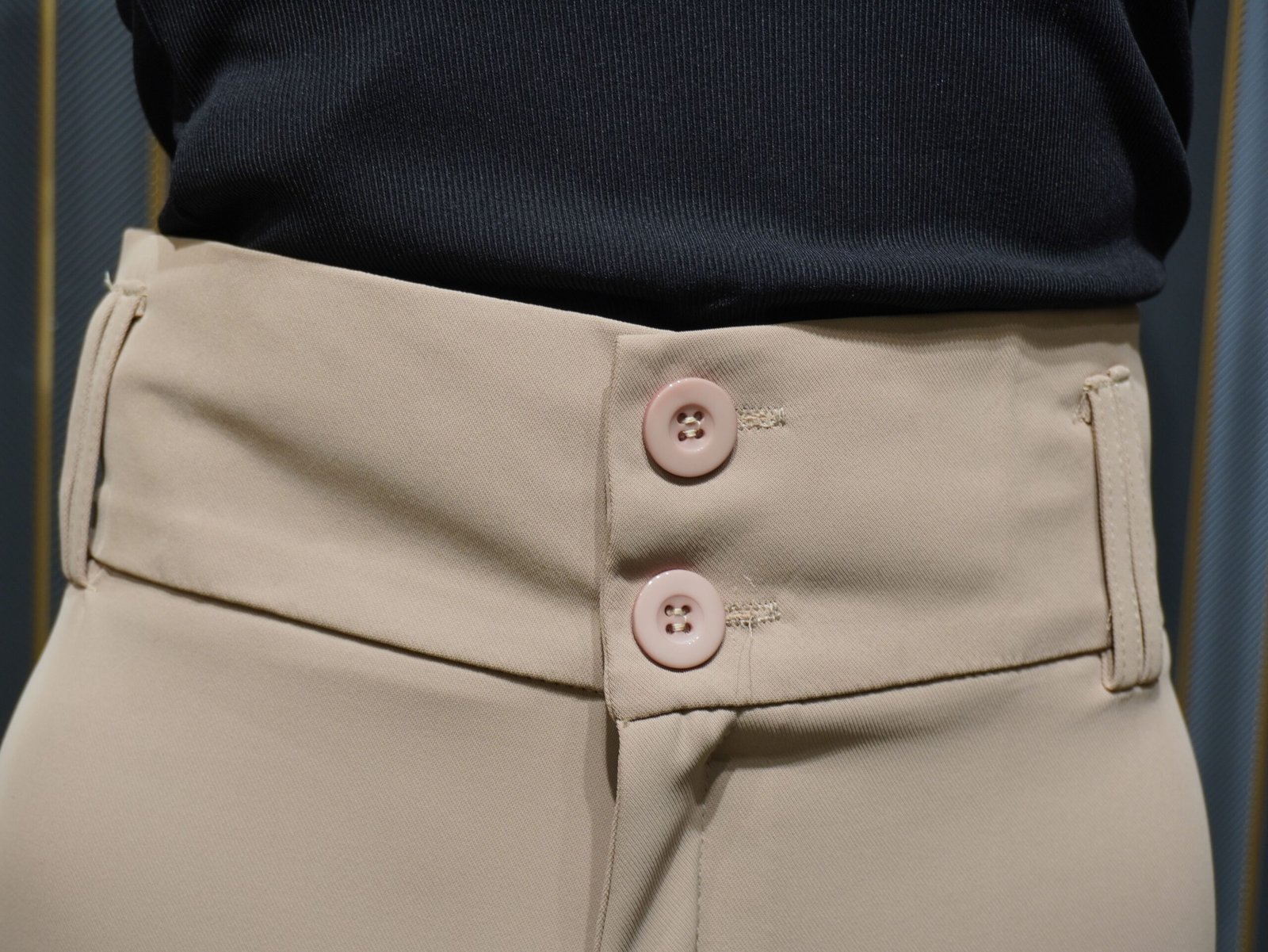 Women’s Korean Style Slim Fit Pants (Beige) - Image 3