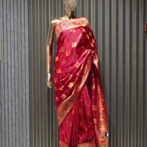 Banarasi Raja Rani Dola Silk Saree (Pink)