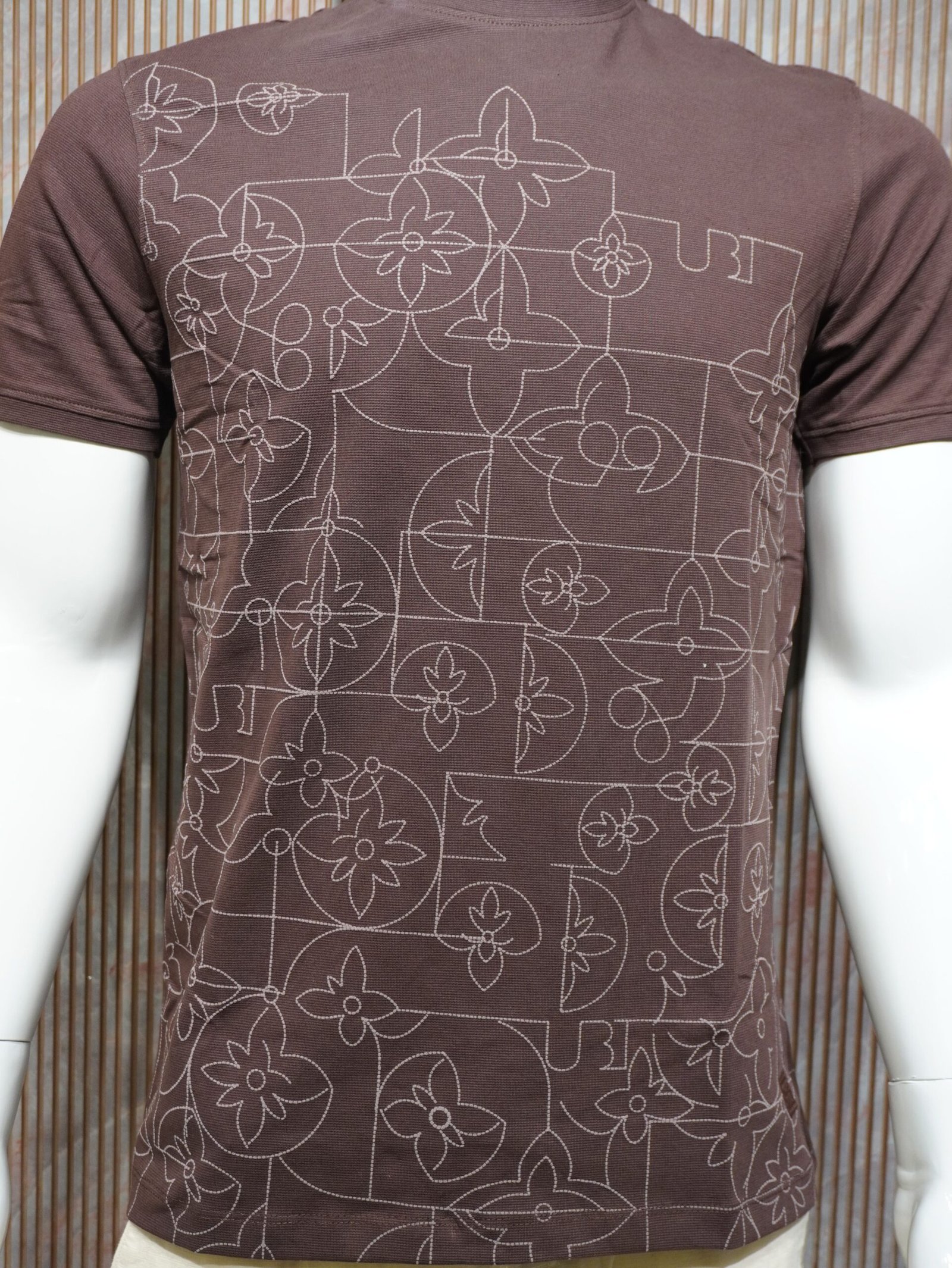 Men’s Cotton Printed T-Shirt (Brown) - Image 3