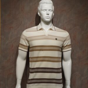Men’s T-Shirt (Beige & Brown)