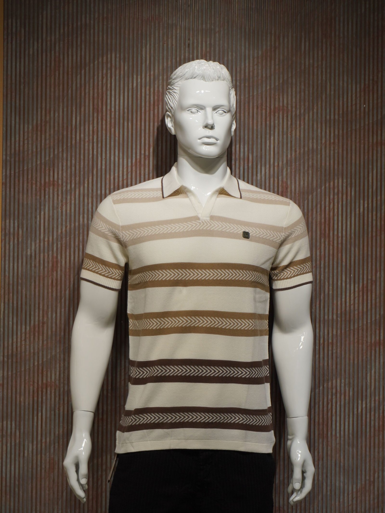 Men’s T-Shirt (Beige & Brown)