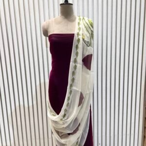 Women’s Fendy Silk Suit Set (Wine)
