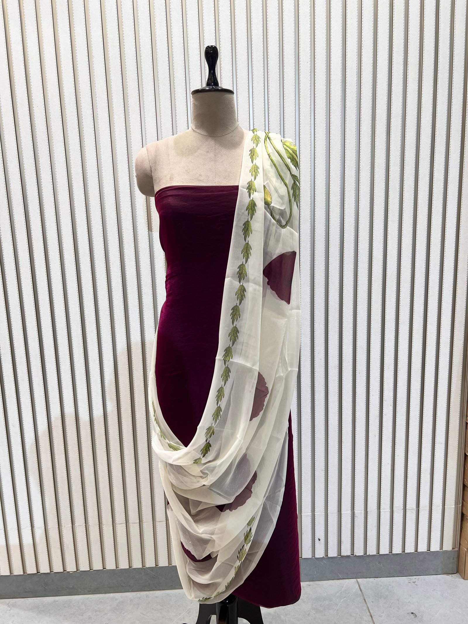 Women’s Fendy Silk Suit Set (Wine)