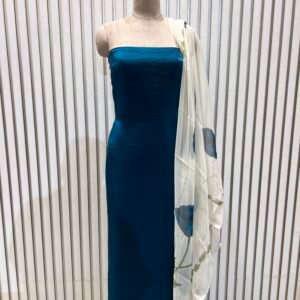 Women’s Fendy Silk Suit Set (Teal Blue)